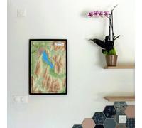 Carte murale en relief - Lac d'Annecy - 61 cm x 41 cm | 3D Map