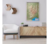 Carte murale en relief - Le Massif Central - 41 cm x 61 cm | 3D Map