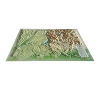 Carte murale en relief - Le Parc Naturel Régional du Verdon - 61 cm x 41 cm | 3D Map