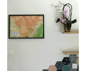 Carte murale en relief - Lozère - 61 cm x 41 cm | 3D Map