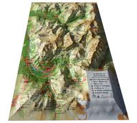 Carte murale en relief - Massif du Haut-Giffre (réserve de Sixt-Passy) - 19,5 cm x 29,5 cm | 3D Map