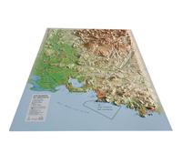 Carte murale en relief - Massifs de Provence - 41 cm x 61 cm | 3D Map