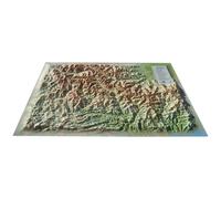 Carte murale en relief - Mercantour - 61 cm x 41 cm | 3D Map