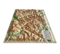 Carte murale en relief - Parc Naturel Régional du Queyras-Ubaye - 41 cm x 61 cm | 3D Map