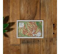 Carte murale en relief - Portes du Soleil (Chablais) - 29,5 x 19,5 cm | 3D Map