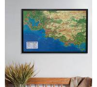 Carte murale en relief - Sainte Victoire & Sainte-Baume - 61 cm x 41 cm | 3D Map