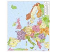 Carte murale - Europe (codes postaux) - 96 x 113 cm | Freytag & Berndt - Papier