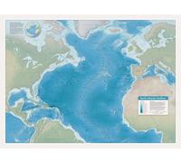 Carte murale - Fonds de l'Atlantique Nord - 104 x 77 cm - Édition Premium | Tom Patterson - 73 × 54 cm (29 × 21 po) / Papier photo satiné