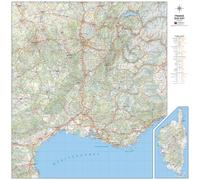 Carte murale - France routière, Quart Sud-Est - 100 x 100 cm | Blay Foldex - Papier 150 g avec plastification mate