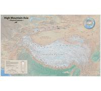 Carte murale - Hautes montagnes d'Asie - 119 x 76 cm - Édition Premium | Tom Patterson - 83 × 53 cm (33 × 21 po) / Papier photo satiné