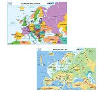 Carte murale l'Europe Relief - l'Europe politique