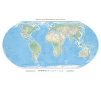 Carte murale - Monde physique Equal Earth en français - 140 x 77 cm - Édition Premium | Tom Patterson - Europe-Afrique (Greenwich, 0°) / 98 × 54 cm (39 × 21 po) / Papier photo satiné