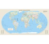 Carte murale - Monde politique Equal Earth en anglais - 140 x 74 cm - Édition Premium | Tom Patterson - Europe-Afrique (Florence, 11° E) / 140 × 74 cm (55 × 29 po) / Papier photo satiné