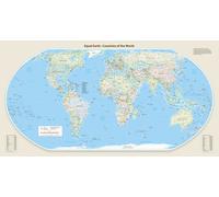 Carte murale - Monde politique Equal Earth en anglais - 140 x 74 cm - Édition Premium | Tom Patterson - Europe-Afrique (Greenwich, 0°) / 98 × 52 cm (39 × 20 po) / Plexi (acrylique)