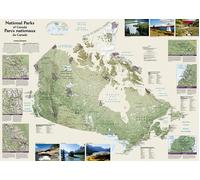 Carte murale - Parcs nationaux du Canada (42 X 30 Inches), en tube | National Geographic