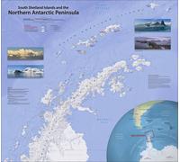 Carte murale - Péninsule Antarctique et îles Shetland du Sud - 104 x 95 cm - Édition Premium | Tom Patterson - 104 × 95 cm (41 × 37 po) / Papier photo satiné