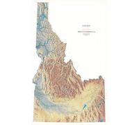 Carte murale physique - Idaho | Raven Maps - Papier
