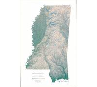 Carte murale physique - Mississippi | Raven Maps - Papier