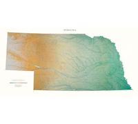 Carte murale physique - Nebraska | Raven Maps