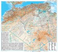 Carte murale plastifiée - Algérie (géographique) - 97 x 87 cm | Gizi Map