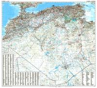 Carte murale plastifiée - Algérie (routière) - 97 x 87 cm | Gizi Map