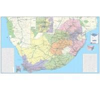 Carte murale plastifiée (en anglais) - Afrique du Sud pour bussinessman's (4 feuilles- 155 x 265 cm) | MapStudio