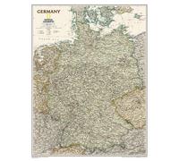 Carte murale plastifiée (en anglais) - Allemagne | National Geographic