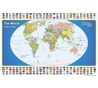 Carte murale plastifiée (en anglais) - Le monde pour enfants - 1/45 M (92 x 61 cm) | National Geographic