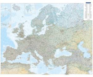 Carte murale plastifiée - Europe physique - 126 x 100 cm | Kümmerly & Frey