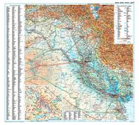 Carte murale plastifiée - Irak (géographique) - 74 X 67 cm | Gizi Map
