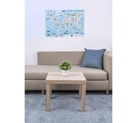 Carte murale plastifiée pour enfants - Monde des animaux (84 x 60 cm), avec 140 autocollants | GeoMetro