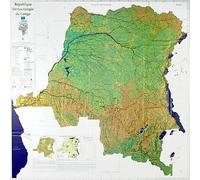 Carte murale plastifiée - République Démocratique du Congo - 110 x 110 cm | UCL