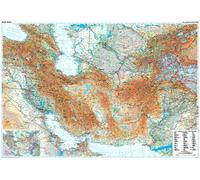 Carte murale plastifiée - Route de la Soie (géographique) - 124 x 87 cm | Gizi Map