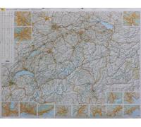 Carte murale plastifiée - Suisse - 126 x 100 cm | Kümmerly & Frey