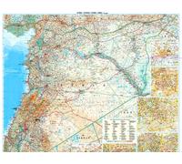 Carte murale plastifiée - Syrie & Liban (géographique) - 100 x 87 cm | Gizi Map