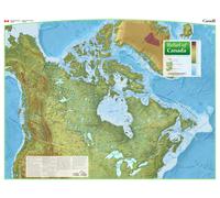 Carte murale - Relief du Canada - 110 x 85 cm - Édition Premium | Ressources naturelles Canada - Anglais / 110 × 85 cm (43 × 33 po) / Plexi (acrylique)
