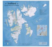 Carte murale - Svalbard, archipel du Haut-Arctique norvégien - 91 x 89 cm - Édition Premium | Tom Patterson - 91 × 89 cm (36 × 35 po) / Papier photo satiné