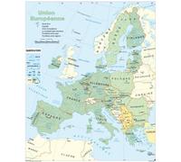 Carte murale - Union européenne - 100 x 120 cm - Papier