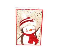 Carte musicale de Noël fabriquée à la main avec des illustrations aléatoires, mélodies intégrées et un grand espace de message pour les fêtes, cartes de décoration de Noël saisonnières