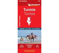 Michelin – Carte nationale Tunisie (n°744) – 1/800000 – Broché