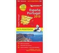 Carte Nationale España, Portugal 2019 - Papel alta resistencia / Espagne, Portugal 2019 - Indéchirab
