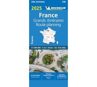 Collectif Michelin – Carte Nationale France : Grands itinéraires 2025