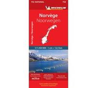 Collectif Michelin – Carte nationale 752 Norvège (Noorwegen) – Échelle 1:1 250 000 – Broché