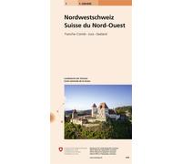 Carte nationale suisse n 1 suisse nord-ouest Échelle 1:200 000 - Collectif - Office Federal De Topographie Suisse - broché - Atlas / carte