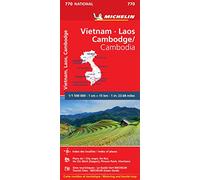 Carte Nationale Vietnam Laos Cambodge / Vietnam Laos Cambodia