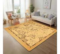 Carte Nautique Vintage Tapis Salon Moderne 160x230cm Tapis Antidérapant à Poil Ras, Compas Nautique Voilier Rug Ne Perde Pas de Peluches, Facile à Entretenir Moquette Chambre