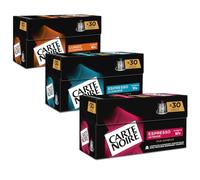CARTE NOIRE - Assortiment Café Capsules - Compatible Nespresso® | N°6 Lungo / N°7 Classique / N°9 Intense - Intensité 6-7-9/13 - Cafés 100% Arabica - 3 x 10 Capsules Aluminium