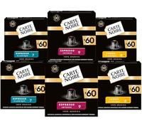 CARTE NOIRE - Assortiment Capsules Café Compatibles Nespresso® - N°6 Lungo, N°7 Classique, N°9 Intense - Café Arabica - Lot de 6 x 60 Capsules Aluminium - Fabriqué en France