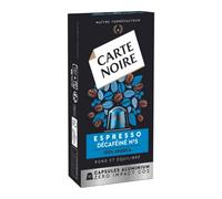 Carte Noire Café capsules Compatibles Nespresso Espresso décaféiné - La boite de 10