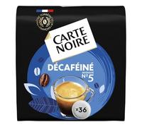 CARTE NOIRE - Café Doux Décaféiné, Intensité Équilibrée, Parfait pour Senseo (36 Dosettes) - Le Lot De 3